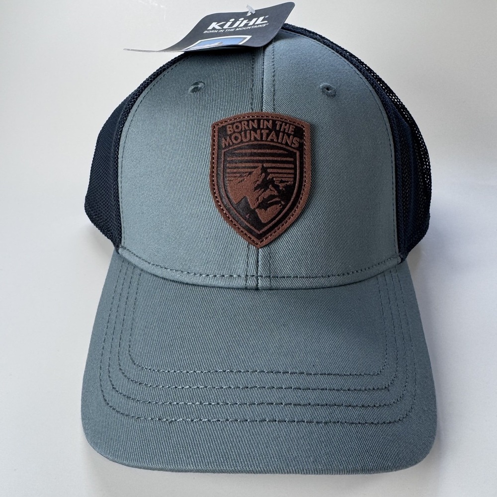 KUHL Rustik Born Trucker Hat Adjustable Snap Back Mesh Green Baseball Cap
